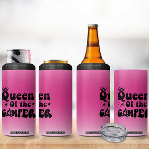 Queen Of The Camper 4 in 1 Can Cooler Tumbler RV Camping Camper Life TB10 Print Your Wear