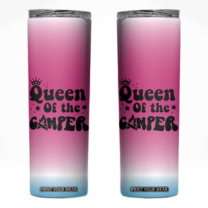 Queen Of The Camper Skinny Tumbler RV Camping Camper Life TB10 Pink Print Your Wear
