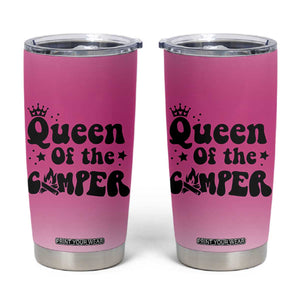 Queen Of The Camper Tumbler Cup RV Camping Camper Life TB10 Pink Print Your Wear