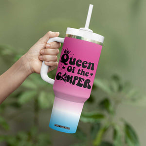 Queen Of The Camper Tumbler With Handle RV Camping Camper Life TB10 Print Your Wear