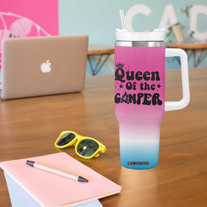Queen Of The Camper Tumbler With Handle RV Camping Camper Life TB10 Print Your Wear