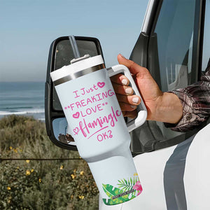 Flamingo Lover Gifts Tumbler With Handle Cute Flamingo Gifts For Women Who Loves Flamingos TB10 Print Your Wear