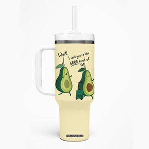 Funny Vegan Avocado Tumbler With Handle You're The Good Kind Of Fat TB10 Print Your Wear