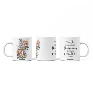 Christian Gifts for Women Faith Coffee Mug Encouragement Inspirational Flower Mothers Day Bible Gift TB10 Print Your Wear