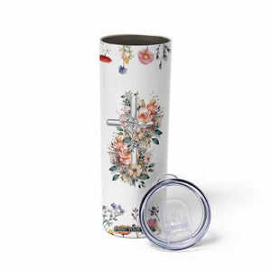 Christian Gifts for Women Faith Skinny Tumbler Encouragement Inspirational Flower Mothers Day Bible Gift TB10 Print Your Wear