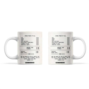 Christian Inspirational Coffee Mug Bible Verses Christian Gift Jesus Paid It All TB10 Beige Print Your Wear