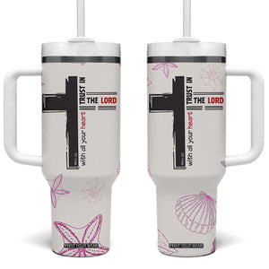 Christian Gifts For Women Tumbler With Handle Trust In The Lord Encouraging Bible Verse Inspirational Gift TB10 One Size: 40 oz Beige Print Your Wear