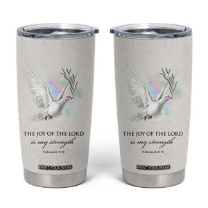Christian Gifts Tumbler Cup Joy Of The Lord Is My Strength Bible Verses Inspirational Gift TB10 Beige Print Your Wear