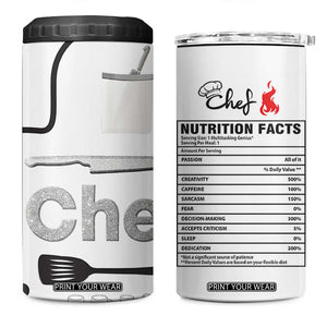 Chef Gifts 4 in 1 Can Cooler Tumbler Gifts For Cooking Lovers Bakers Culinary Students TB10 One Size: 16 oz White Print Your Wear