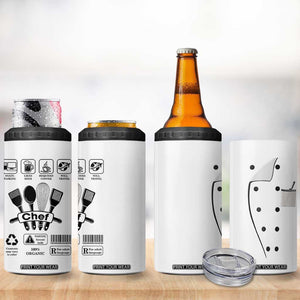 Chef Gifts 4 in 1 Can Cooler Tumbler Gifts For Cooking Lovers Culinary Students TB10 Print Your Wear