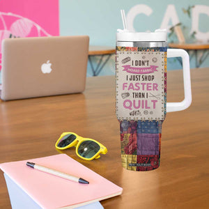 Sewing Gifts For Women Tumbler With Handle Quilt Quilting Lovers Tailors Crafters Inspiration Gift TB10 Print Your Wear