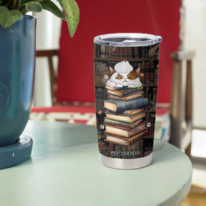 Cat Bookish Tumbler Cup Just A Girl Who Loves Cats And Books Library Cat TB10 Print Your Wear