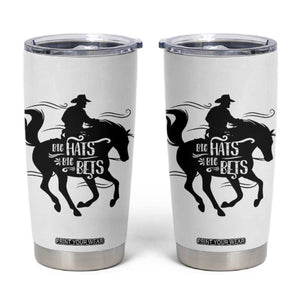 Funny Horse Racing Tumbler Cup Big Hats Big Bets Derby Party TB10 White Print Your Wear