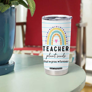 Best Teacher Appreciation Gifts Tumbler Cup Helping Little Minds Grow Forever TB10 Print Your Wear