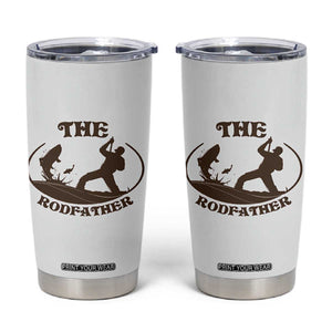 The Rod Father Tumbler Cup Rodfather Funny Dad Fishing Gifts Fathers Day TB10 White Print Your Wear
