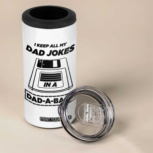 Funny Dad Joke 4 in 1 Can Cooler Tumbler Dad-a-Base Father's Day Gift For Dad TB10 Print Your Wear
