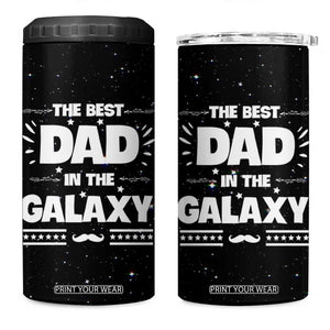 Funny Father's Day Gift For Dad 4 in 1 Can Cooler Tumbler Best Dad In The Galaxy Christmas Birthday Gifts TB10 One Size: 16 oz Black Print Your Wear