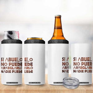 Abuelo Gifts 4 in 1 Can Cooler Tumbler Spanish Si Abuelo no Puede arreglarlo nadie Puede para día del Padre TB10 Print Your Wear