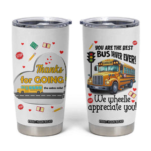 Bus Driver Gifts Tumbler Cup School Bus Driver Christmas Appreciation Retired Drivers Gift TB10 White Print Your Wear