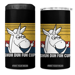 Funny Rude 4 in 1 Can Cooler Tumbler Shu Duh Fuh Cup Funny Gag Gifts for Friend Coworker TB10 One Size: 16 oz Black Print Your Wear