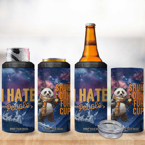 Funny Rude Bear 4 in 1 Can Cooler Tumbler Shu Duh Fuh Cup I Hate People Funny Gag Gifts for Introverts TB10 Print Your Wear