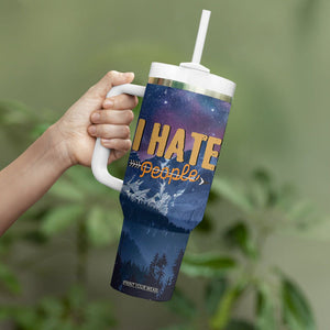Funny Rude Bear Tumbler With Handle Shu Duh Fuh Cup I Hate People Funny Gag Gifts for Introverts TB10 Print Your Wear