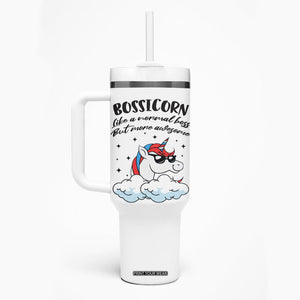 Thank You Gifts for Bosses Tumbler With Handle Bossicorn Like A Normal Boss But More Awesome TB10 Print Your Wear