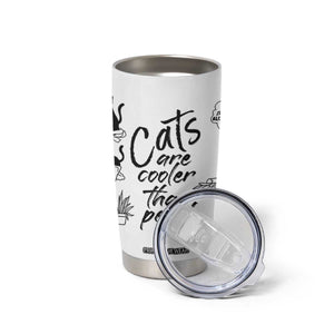 Cat Lover Gifts Tumbler Cup Cats Are Cooler Than People Black Cat Mom TB10 Print Your Wear