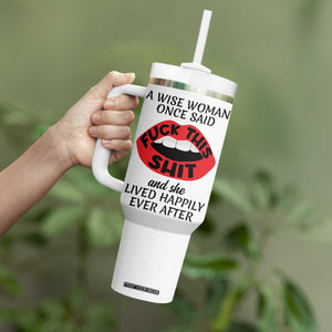 Funny Retirement Gifts For Women Tumbler With Handle A Wise Woman Once Said Fck This Shit TB10 Print Your Wear