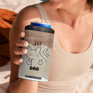 Funny Cat Dad 4 in 1 Can Cooler Tumbler Father's Day Cat Lover Gag Gift TB10 Print Your Wear
