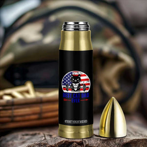 Best Cat Dad Ever Bullet Tumbler Funny Father's Day Cat Lover Gag Gift American Flag TB10 Print Your Wear