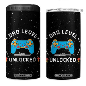 New Dad 4 in 1 Can Cooler Tumbler First Time Father's Day Expecting Dad Present TB10 One Size: 16 oz Black Print Your Wear