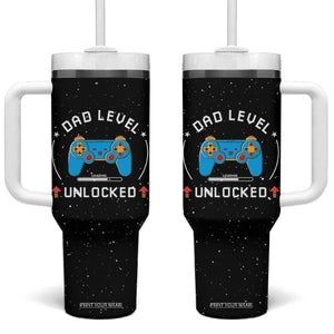New Dad Tumbler With Handle First Time Father's Day Expecting Dad Present TB10 One Size: 40 oz Black Print Your Wear