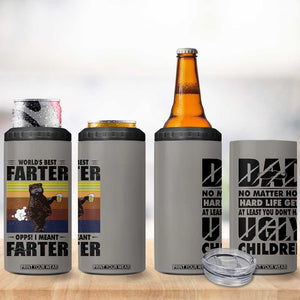 Funny Father's Day Gift For Dad 4 in 1 Can Cooler Tumbler Papa Bear World's Best Farter I Mean Father TB10 Print Your Wear