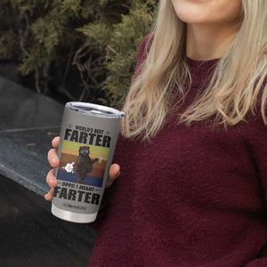 Funny Father's Day Gift For Dad Tumbler Cup Papa Bear World's Best Farter I Mean Father TB10 Print Your Wear