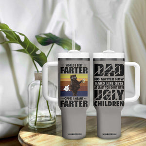 Funny Father's Day Gift For Dad Tumbler With Handle Papa Bear World's Best Farter I Mean Father TB10 Print Your Wear