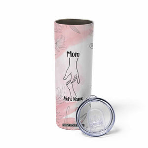 Personalized Mom Gifts Skinny Tumbler Mama Holding Hands Custom Kid Names Mothers Day Gift TB10 Print Your Wear