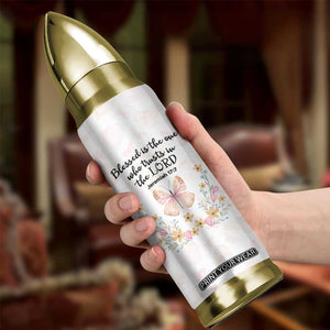 Christian Gifts for Women Faith Bullet Tumbler Blessed Inspirational Religious Bible Gift for Her Pink Butterfly TB10 Print Your Wear