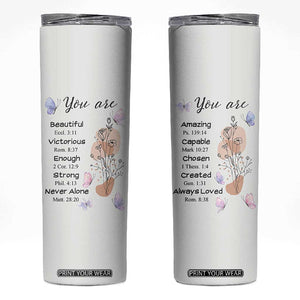 Christian Gifts for Women Faith Skinny Tumbler Mothers Day Bible Encouragement Inspirational Gift TB10 Cream Print Your Wear