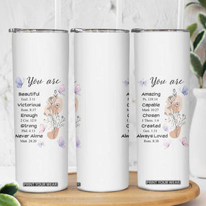 Christian Gifts for Women Faith Skinny Tumbler Mothers Day Bible Encouragement Inspirational Gift TB10 Print Your Wear