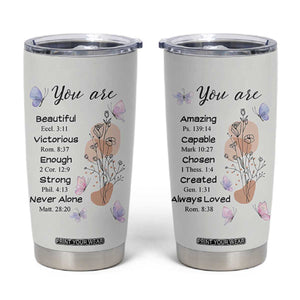 Christian Gifts for Women Faith Tumbler Cup Mothers Day Bible Encouragement Inspirational Gift TB10 Cream Print Your Wear