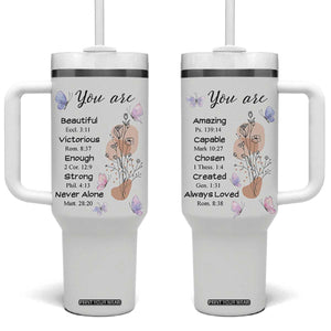 Christian Gifts for Women Faith Tumbler With Handle Mothers Day Bible Encouragement Inspirational Gift TB10 One Size: 40 oz Cream Print Your Wear