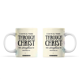 Christian Gifts for Women Faith Coffee Mug Christ Encouraging Bible Verse Cute Butterflies TB10 Yellow Print Your Wear