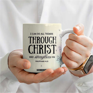 Christian Gifts for Women Faith Coffee Mug Christ Encouraging Bible Verse Cute Butterflies TB10 Print Your Wear