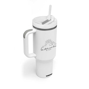 Subtle Christian Tumbler With Handle Be Still & Know Psalm Minimal Religious Faith Inspirational Gifts TB10 Print Your Wear