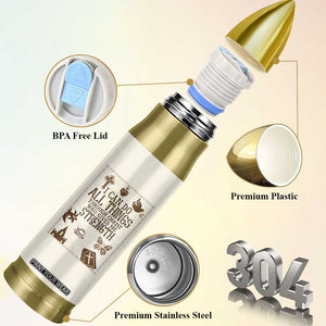 Christian Gifts Bullet Tumbler I Can Do All Things Through Christ Bible Verse Philippians 4:13 TB10 Print Your Wear