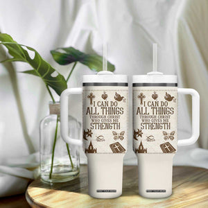 Christian Gifts Tumbler With Handle I Can Do All Things Through Christ Bible Verse Philippians 4:13 TB10 Print Your Wear
