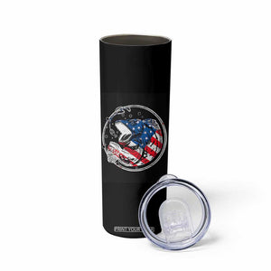 Reel Cool Dad Skinny Tumbler Funny Father's Day Gift For Dad Fishing Lover American Flag TB10 Print Your Wear