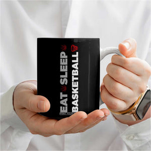 Basketball Player Coffee Mug Basketballer Coach Sports Team Gift Eat Sleep Basketball TB10 Print Your Wear