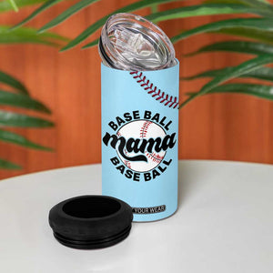 Baseball Mama 4 in 1 Can Cooler Tumbler Mothers Day Birthday Gifts from Daughter Son TB10 Print Your Wear